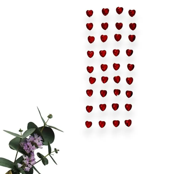Maroon_Heart_Shaped_Hair_Stickers_Without_Pins_Or_Clips_(36_Pieces)_(8_Mm)