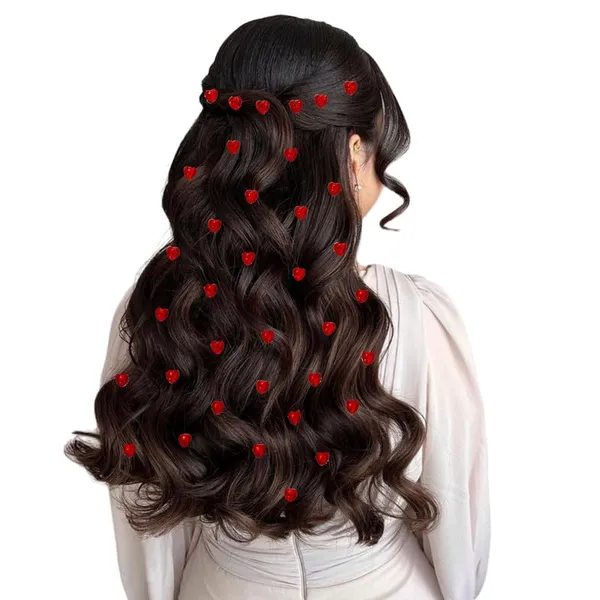 Red_Heart_Shaped_Hair_Stickers_Without_Pins_Or_Clips_(36_Pieces)_(8_Mm)