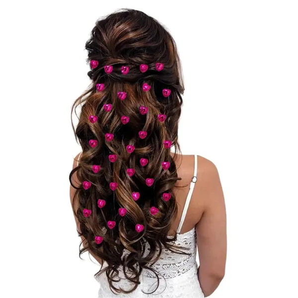 Dark_Pink_Heart_Shaped_Hair_Sticker_|_No_Pins_Needed_(36_Pieces)_(10_Mm)