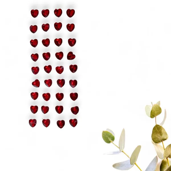 Maroon_Heart_Shaped_Hair_Sticker_|_No_Pins_Needed_(36_Pieces)_(10_Mm)