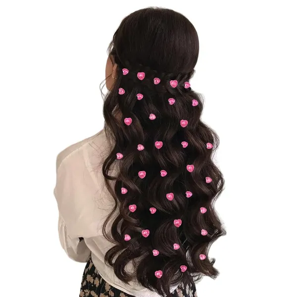 Baby_Pink_Heart_Shaped_Hair_Sticker_(24_Pcs_8Mm,_12_Pcs_10Mm)