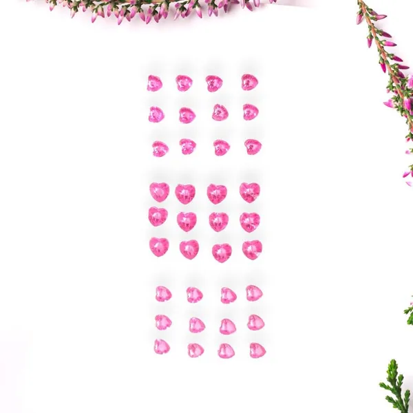 Baby_Pink_Heart_Shaped_Hair_Sticker_(24_Pcs_8Mm,_12_Pcs_10Mm)