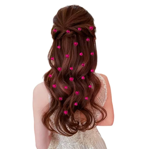 Dark_Pink_Heart_Shaped_Hair_Sticker_(24_Pcs_8Mm,_12_Pcs_10Mm)