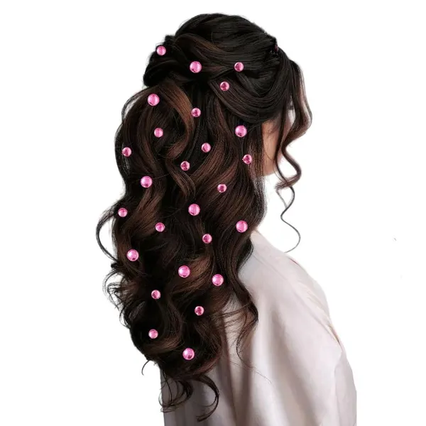 Baby_Pink_Round_Shaped_Stick_On_Hair_Stickers_(24_Pcs_8Mm_&_12_Pcs_10Mm)