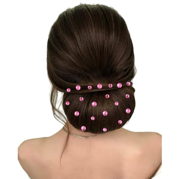 Baby_Pink_Round_Shaped_Stick_On_Hair_Stickers_(24_Pcs_8Mm_&_12_Pcs_10Mm)