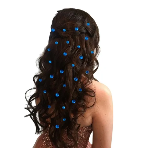Blue_Round_Shaped_Stick_On_Hair_Stickers_(24_Pcs_8Mm_&_12_Pcs_10Mm)