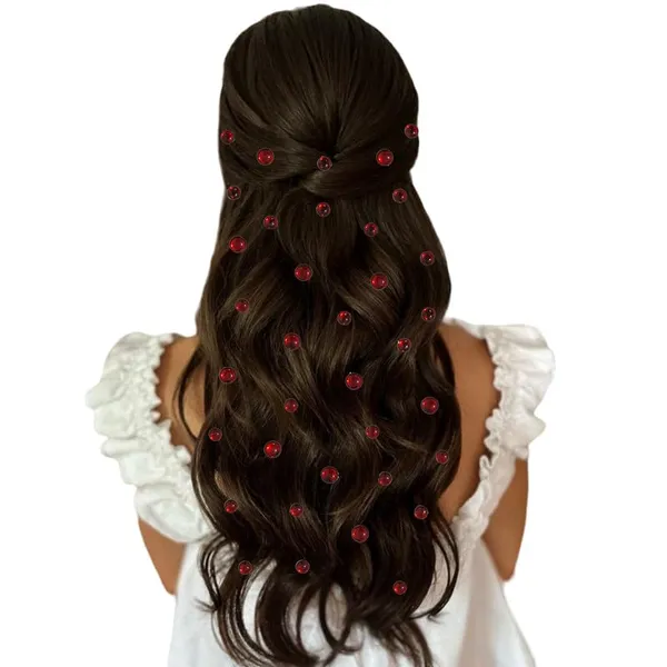 Maroon_Round_Shaped_Stick_On_Hair_Stickers_(24_Pcs_8Mm_&_12_Pcs_10Mm)