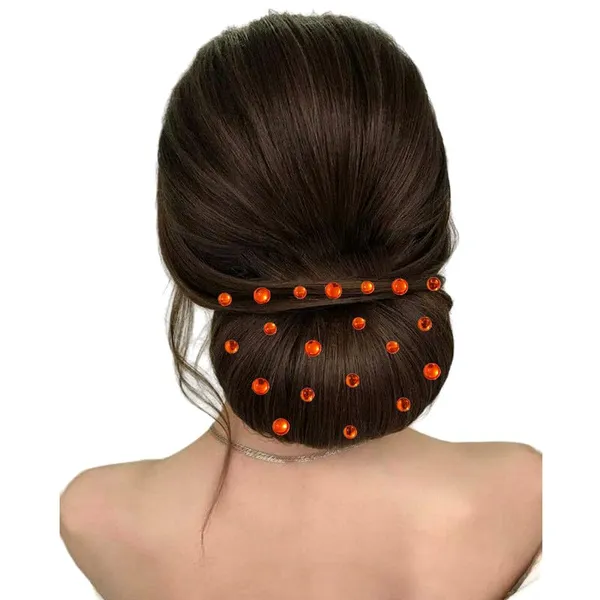 Orange_Round_Shaped_Stick_On_Hair_Stickers_(24_Pcs_8Mm_&_12_Pcs_10Mm)