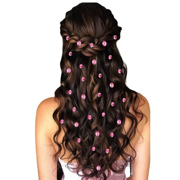 Baby_Pink_Easy_DIY_No_Clip_Oval_Hair_Stickers_(6/8Mm_|_10/8Mm)_(36_Pieces)