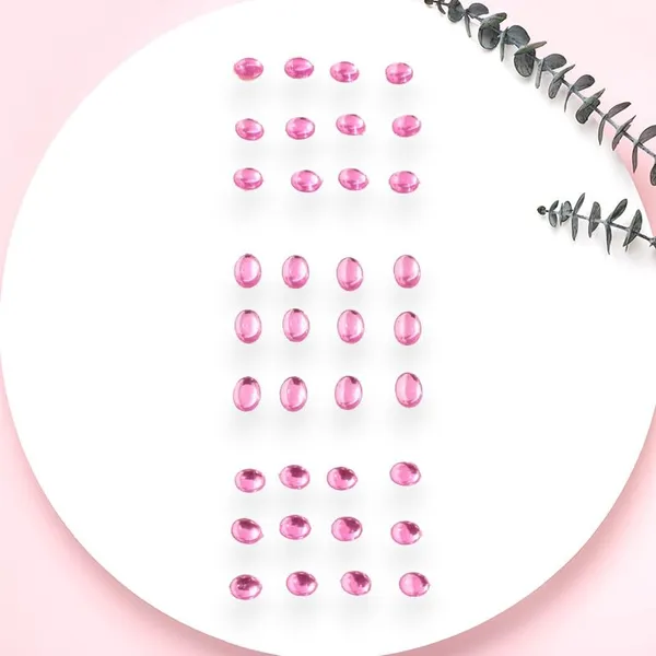 Baby_Pink_Easy_DIY_No_Clip_Oval_Hair_Stickers_(6/8Mm_|_10/8Mm)_(36_Pieces)