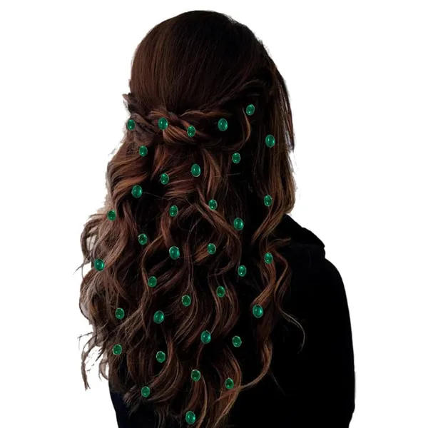 Dark_Green_Easy_Diy_No_Clip_Oval_Hair_Stickers_(6/8Mm_|_10/8Mm)_(36_Pieces)