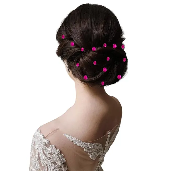 Dark_Pink_Easy_Diy_No_Clip_Oval_Hair_Stickers_(6/8Mm_|_10/8Mm)_(36_Pieces)