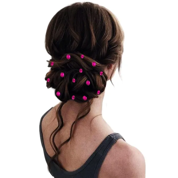 Dark_Pink_Easy_Diy_No_Clip_Oval_Hair_Stickers_(6/8Mm_|_10/8Mm)_(36_Pieces)