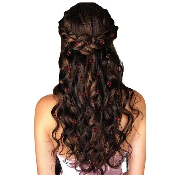 Maroon_Easy_Diy_No_Clip_Oval_Hair_Stickers_(6/8Mm_|_10/8Mm)_(36_Pieces)