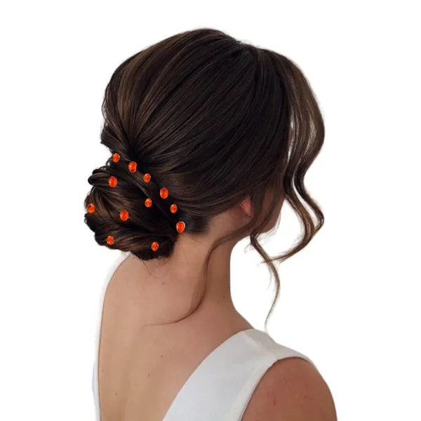 Orange_Easy_Diy_No_Clip_Oval_Hair_Stickers_(6/8Mm_|_10/8Mm)_(36_Pieces)