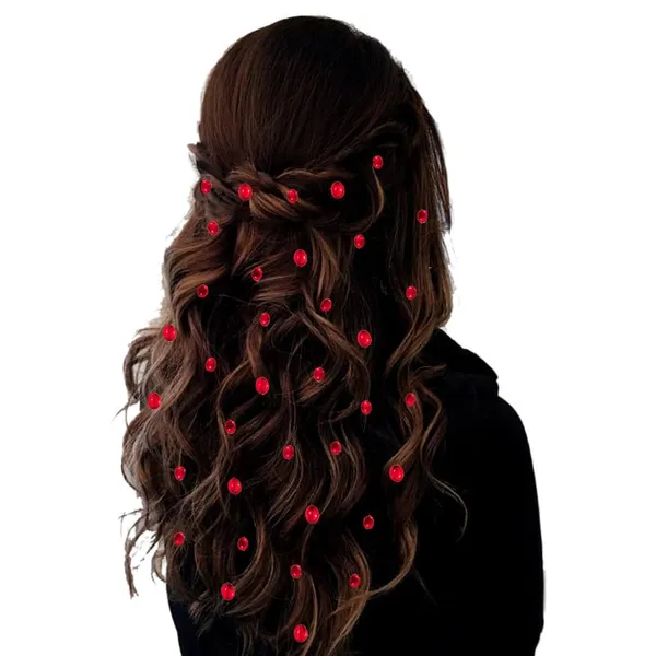 Red_Easy_Diy_No_Clip_Oval_Hair_Stickers_(6/8Mm_|_10/8Mm)_(36_Pieces)
