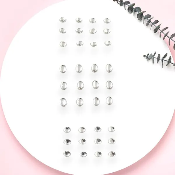 Silver_Easy_Diy_No_Clip_Oval_Hair_Stickers_(6/8Mm_|_10/8Mm)_(36_Pieces)