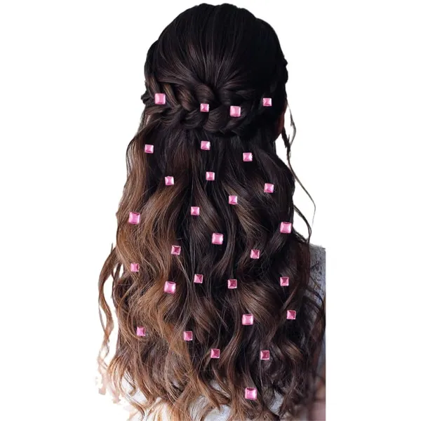 Pack_of_6_Baby_Pink_Square_Shaped_No_Pin_Hair_Stickers