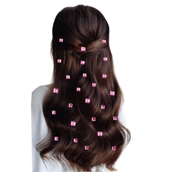 Pack_of_6_Baby_Pink_Square_Shaped_No_Pin_Hair_Stickers