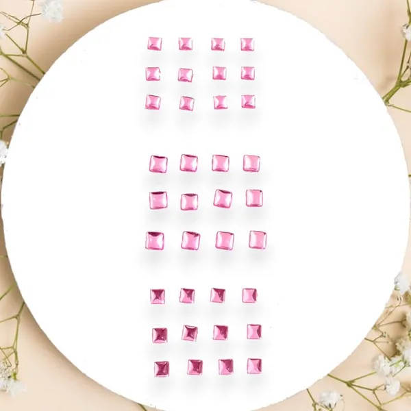 Pack_of_6_Baby_Pink_Square_Shaped_No_Pin_Hair_Stickers