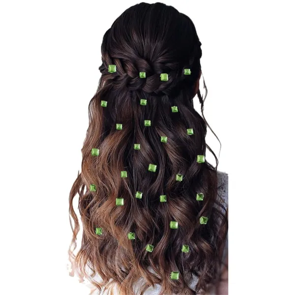 Pack_of_6_Light_Green_Square_Shaped_No_Pin_Hair_Stickers