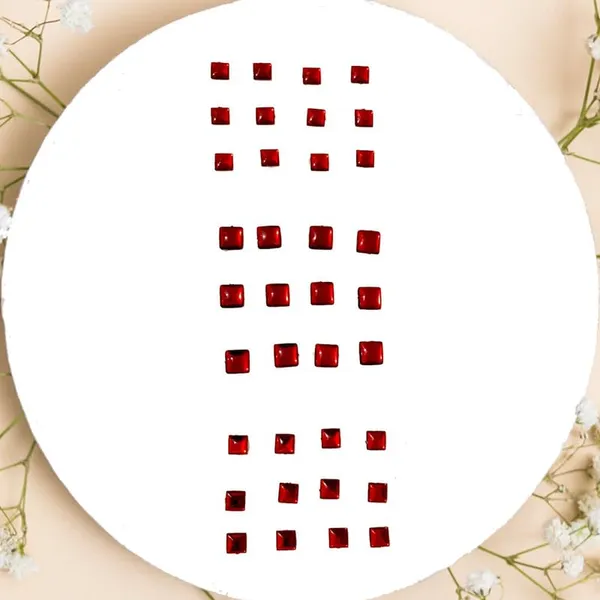 Pack_of_6_Maroon_Square_Shaped_No_Pin_Hair_Stickers