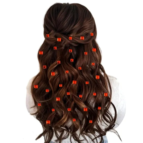 Pack_of_6_Orange_Square_Shaped_No_Pin_Hair_Stickers