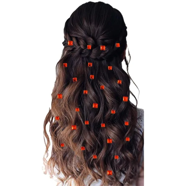 Pack_of_6_Orange_Square_Shaped_No_Pin_Hair_Stickers