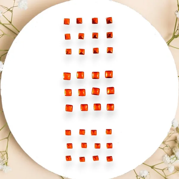 Pack_of_6_Orange_Square_Shaped_No_Pin_Hair_Stickers