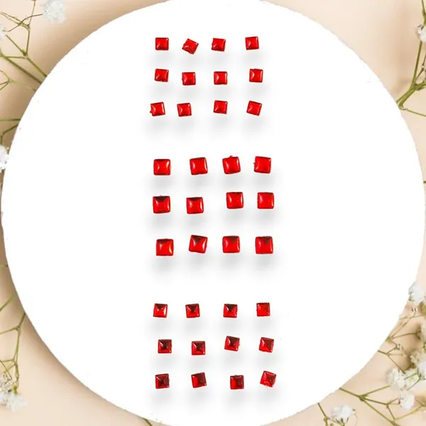 Pack_of_6_Red_Square_Shaped_No_Pin_Hair_Stickers