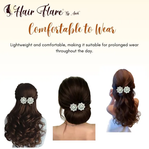 White_Crystal_Flower_Hair_Comb_With_Central_Crystal_Stone_And_Three_Pearl_Beads