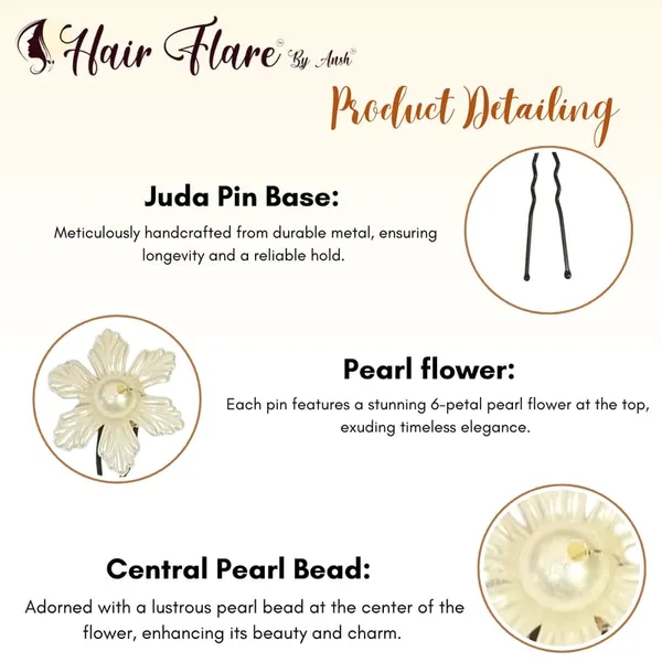 White_Pearl_Flower_Juda_Pin_Set_(8_Pieces)