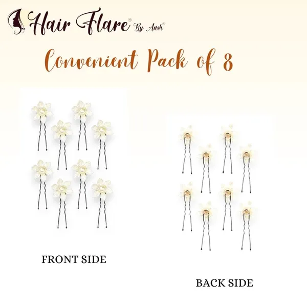 White_Pearl_Flower_Juda_Pin_Set_(8_Pieces)