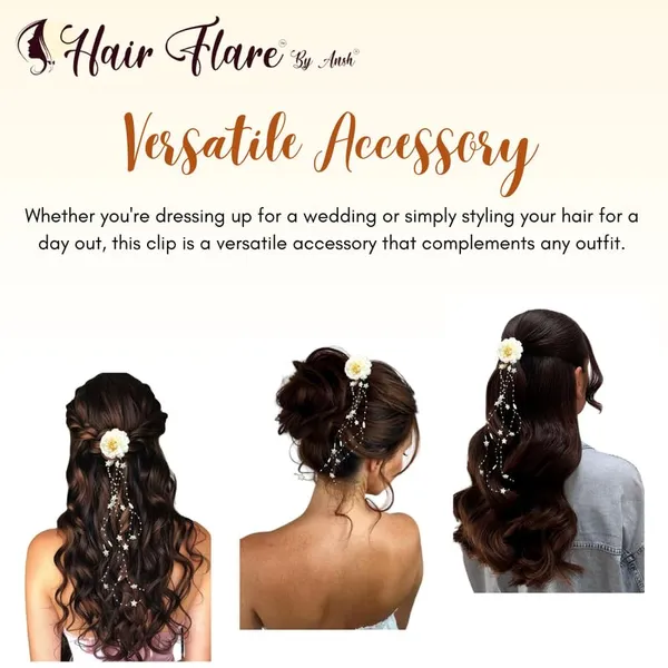 White_Flower_Hair_Clip_With_String_For_Women_&_Girls