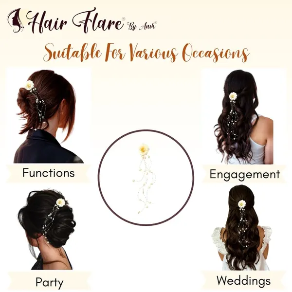 White_Flower_Hair_Clip_With_String_For_Women_&_Girls