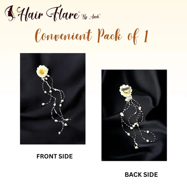 White_Flower_Hair_Clip_With_String_For_Women_&_Girls