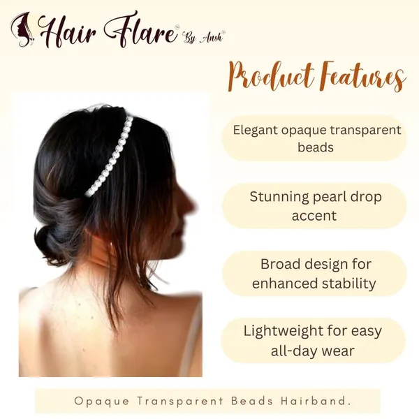 White_Opaque_Transparent_Beads_Hairband