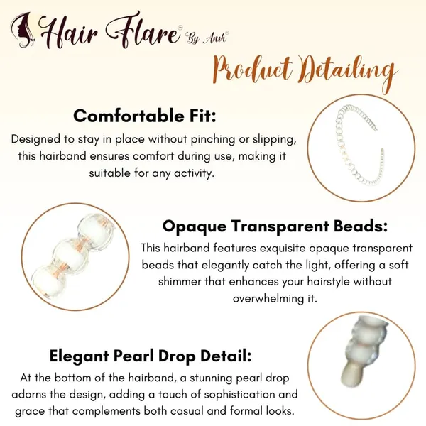 White_Opaque_Transparent_Beads_Hairband