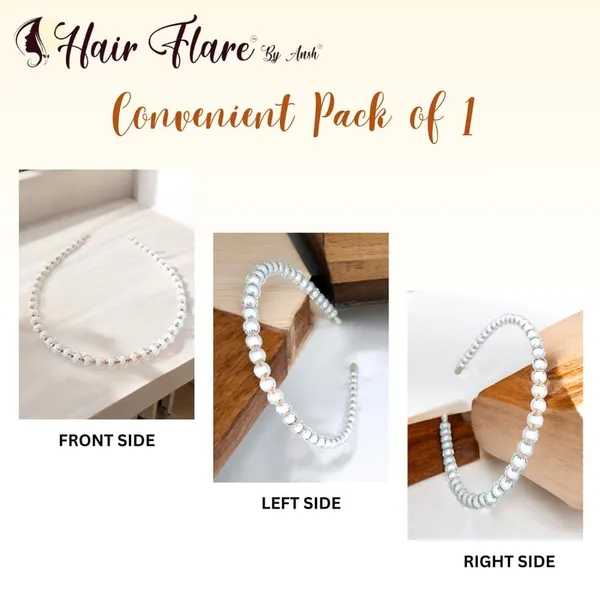 White_Opaque_Transparent_Beads_Hairband
