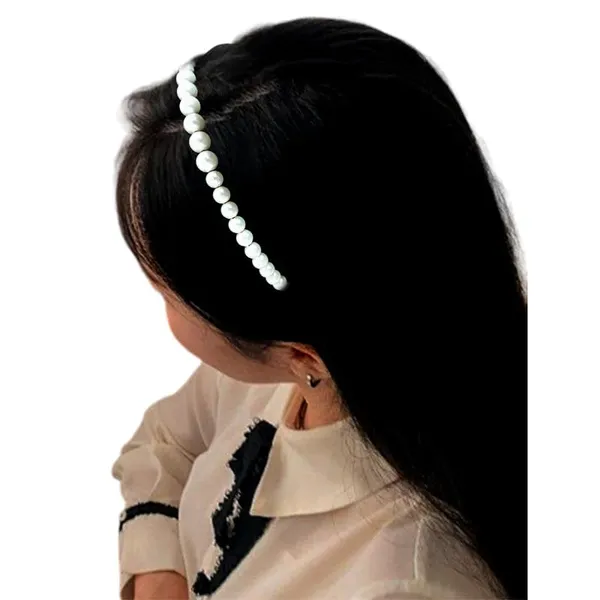 White_Elegance_Pearl_Beads_Hairband