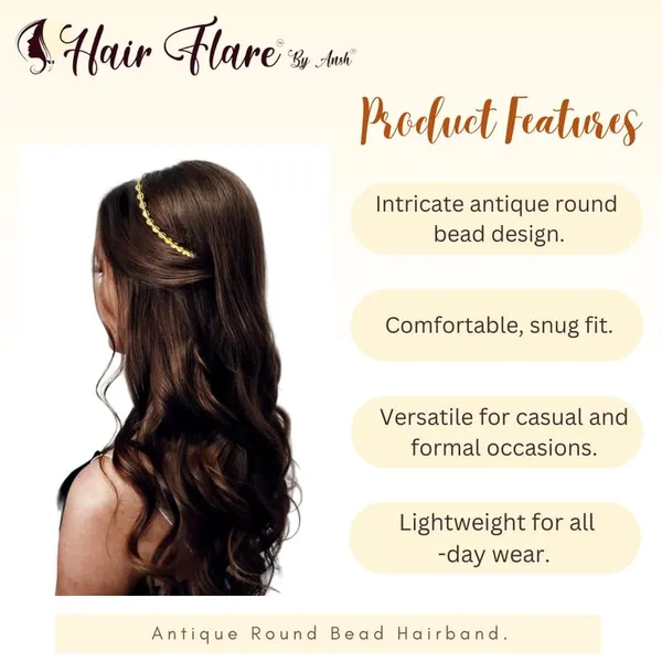 White_Antique_Round_Bead_Hairband