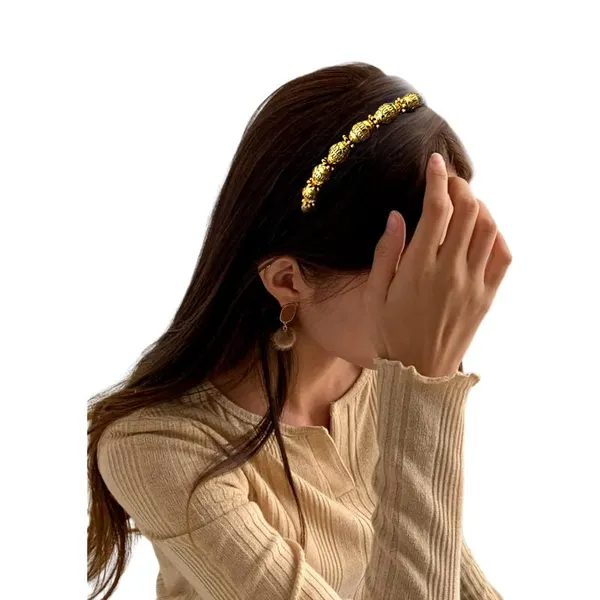 Golden_Antique_Dholak_Bead_Hairband