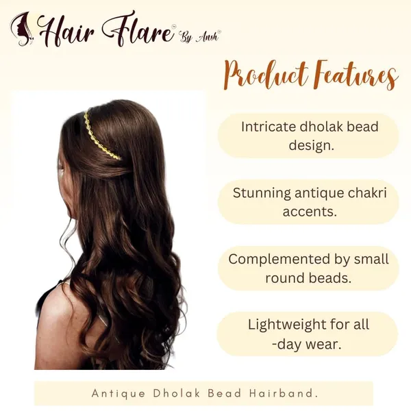 Golden_Antique_Dholak_Bead_Hairband