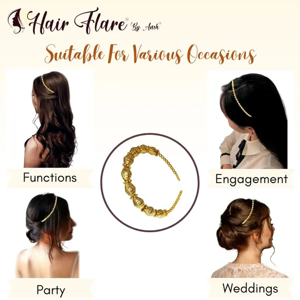 Golden_Antique_Dholak_Bead_Hairband