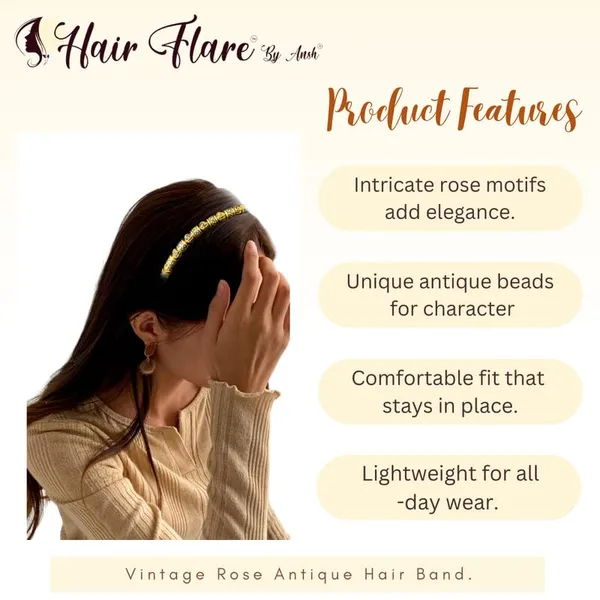Golden_Vintage_Rose_Antique_Hair_Band