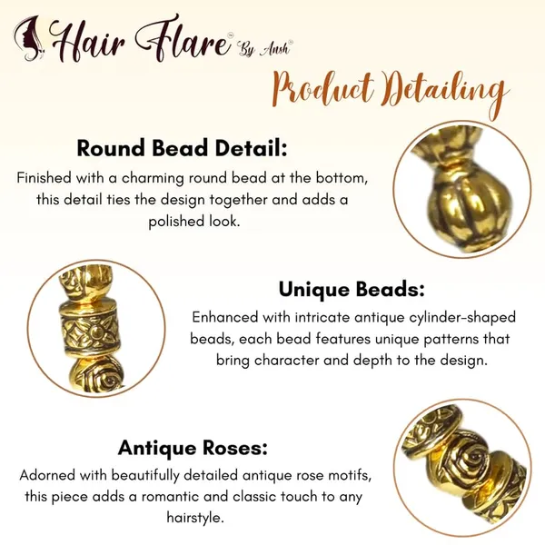 Golden_Vintage_Rose_Antique_Hair_Band