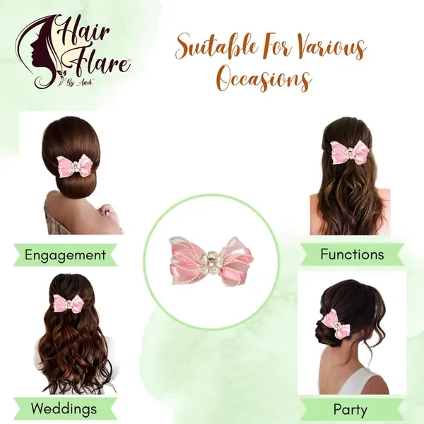 Baby_Pink_Sophisticated_Clip_On_Hair_Bow_For_Women