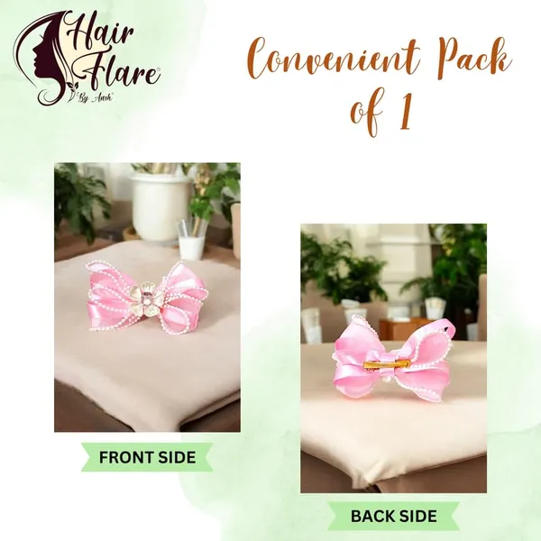 Baby_Pink_Sophisticated_Clip_On_Hair_Bow_For_Women