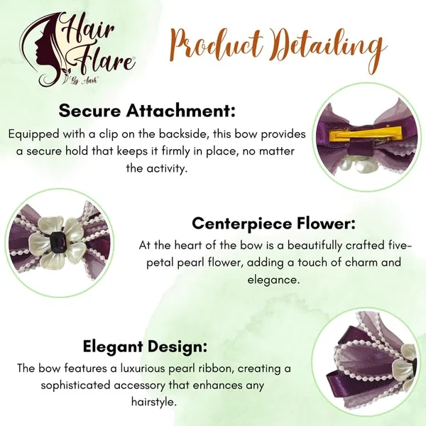 Purple_Sophisticated_Clip_On_Hair_Bow_For_Women