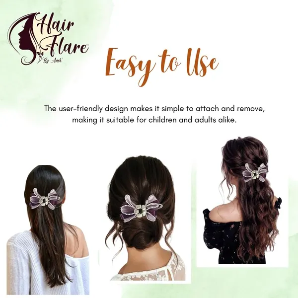 Purple_Sophisticated_Clip_On_Hair_Bow_For_Women